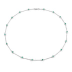 1.80 Carat Genuine Emerald .925 Sterling Silver Necklace