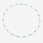 1.80 Carat Genuine Emerald .925 Sterling Silver Necklace
