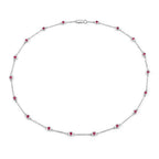 2.34 Carat Genuine Ruby .925 Sterling Silver Necklace