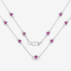 2.34 Carat Genuine Ruby .925 Sterling Silver Necklace