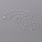 1.80 Carat Genuine Tanzanite .925 Sterling Silver Necklace