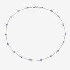 1.80 Carat Genuine Tanzanite .925 Sterling Silver Necklace