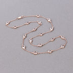4.86 Carat Genuine Morganite .925 Sterling Silver Necklace