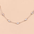 4.86 Carat Genuine Morganite .925 Sterling Silver Necklace