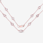 4.86 Carat Genuine Morganite .925 Sterling Silver Necklace