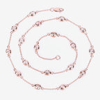 4.86 Carat Genuine Morganite .925 Sterling Silver Necklace