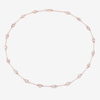 4.86 Carat Genuine Morganite .925 Sterling Silver Necklace