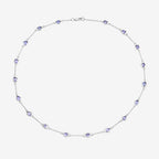 5.94 Carat Genuine Tanzanite .925 Sterling Silver Necklace