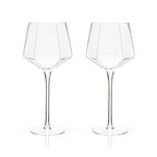 Seneca Diamond Crystal Wine Glasses Set of 2