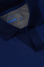 Short Sleeve Sweater Polo Solid // Navy