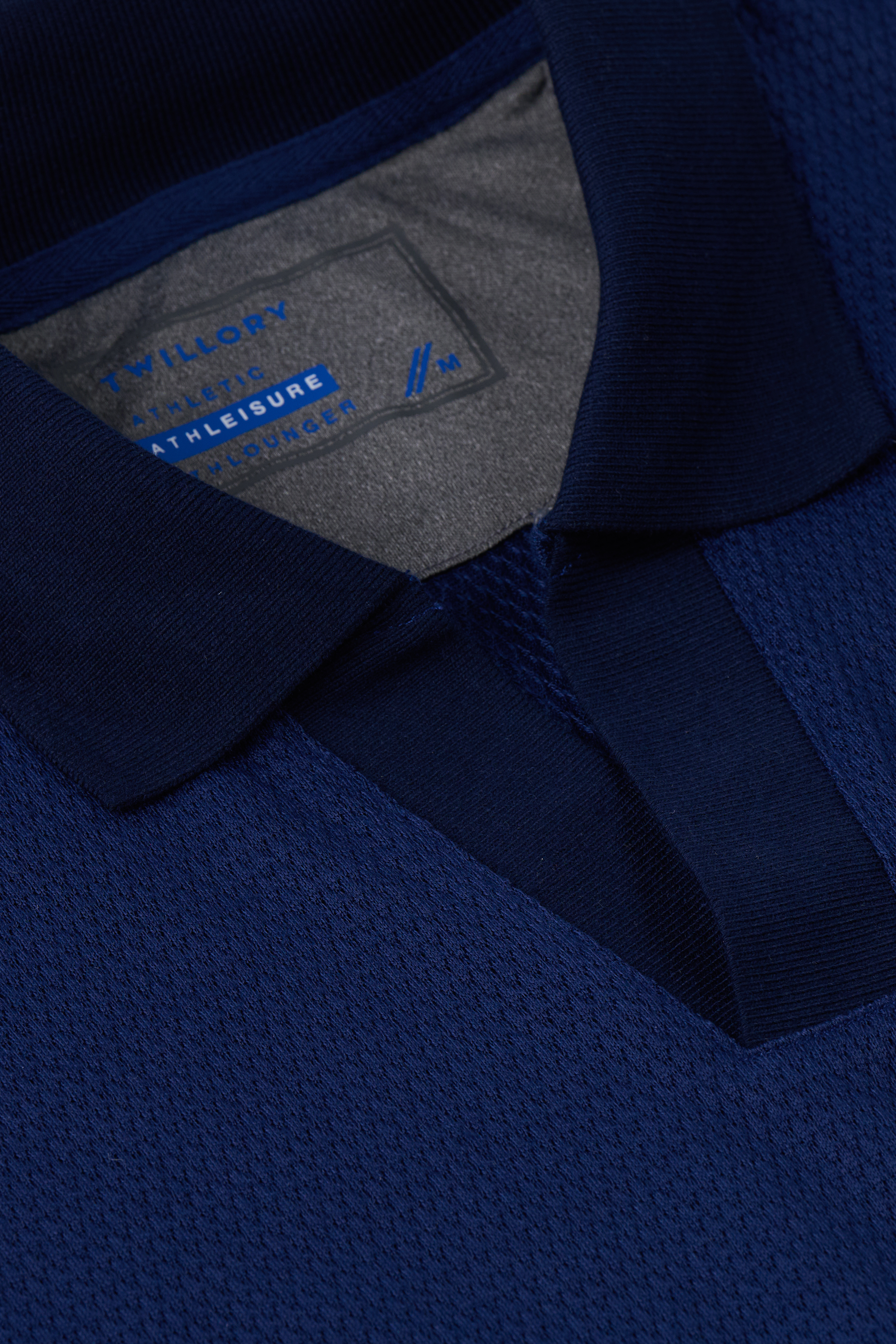 Short Sleeve Sweater Polo Solid // Navy