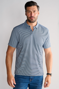 Short Sleeve Polo Stripe // Navy White