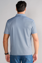 Short Sleeve Polo Stripe // Navy White