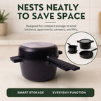 Nesting Ceramic Nonstick Cookware Set, 5-Piece