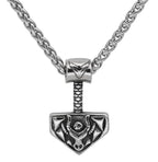 Vikings Nordic Thor Hammer Stainless Steel Necklace