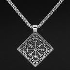 Vikings Nordic Vegvisir Stainless Steel Necklace