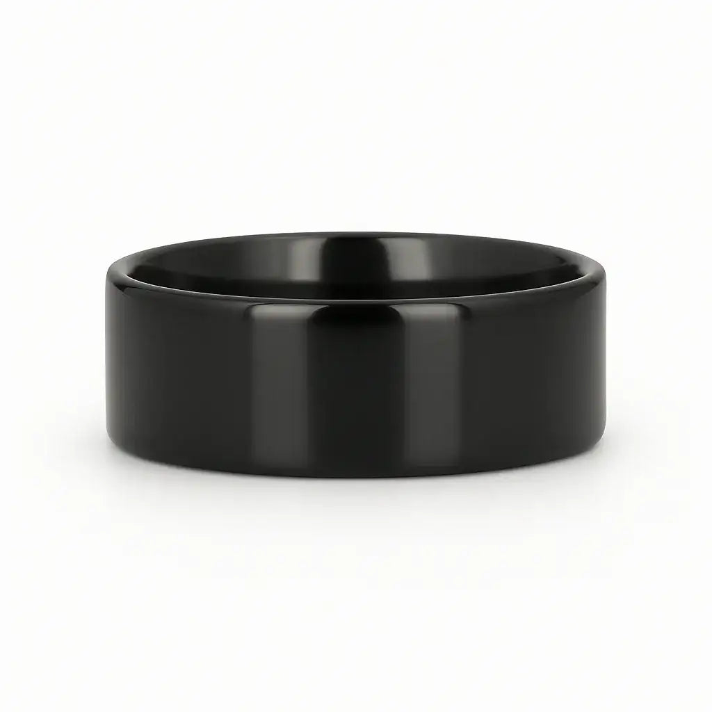 NEO Flat Black Titanium Wedding Ring - 8mm