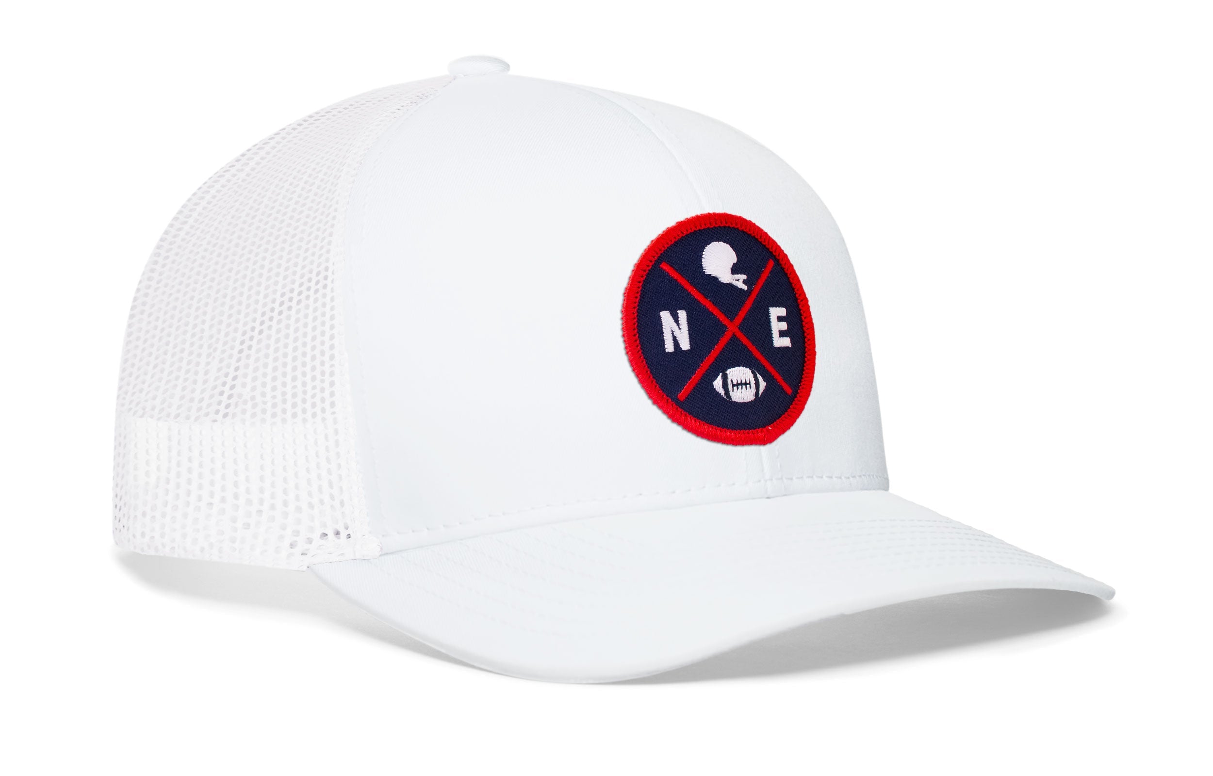New England Football Trucker Hat  |  NE X Snapback