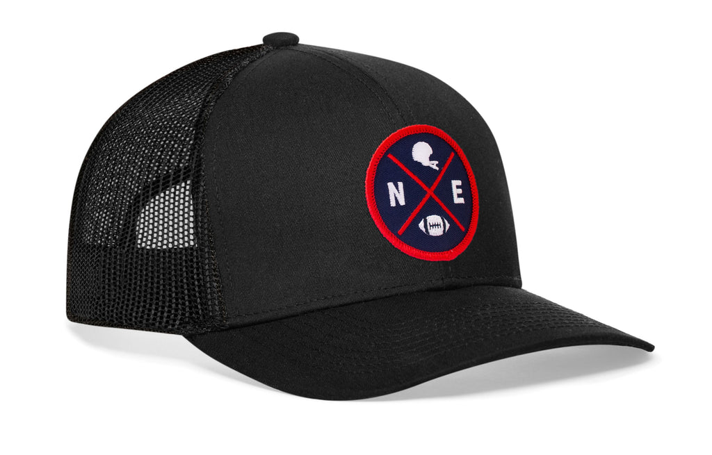 New England Football Trucker Hat  |  NE X Snapback