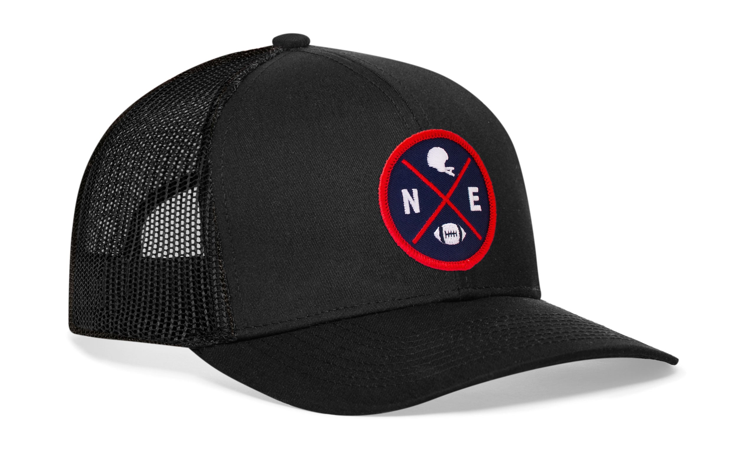 New England Football Trucker Hat  |  NE X Snapback