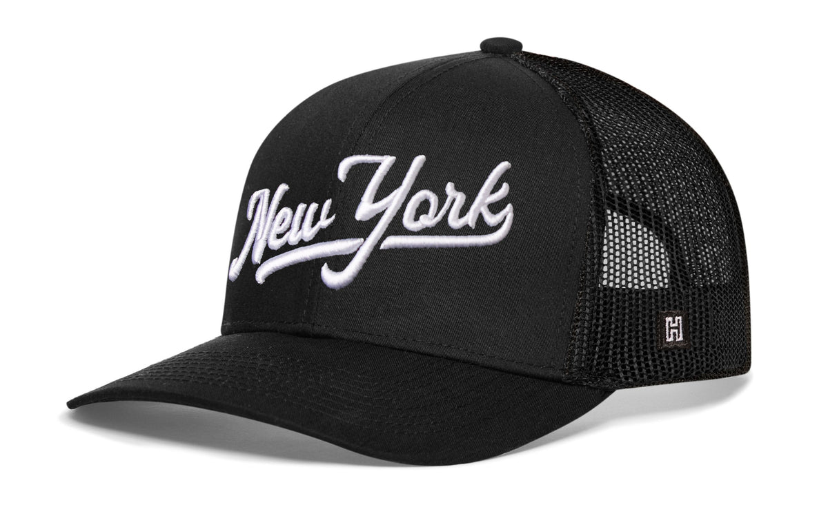 New York Trucker Hat  |  Script Snapback