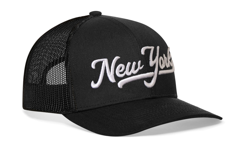 New York Trucker Hat  |  Script Snapback