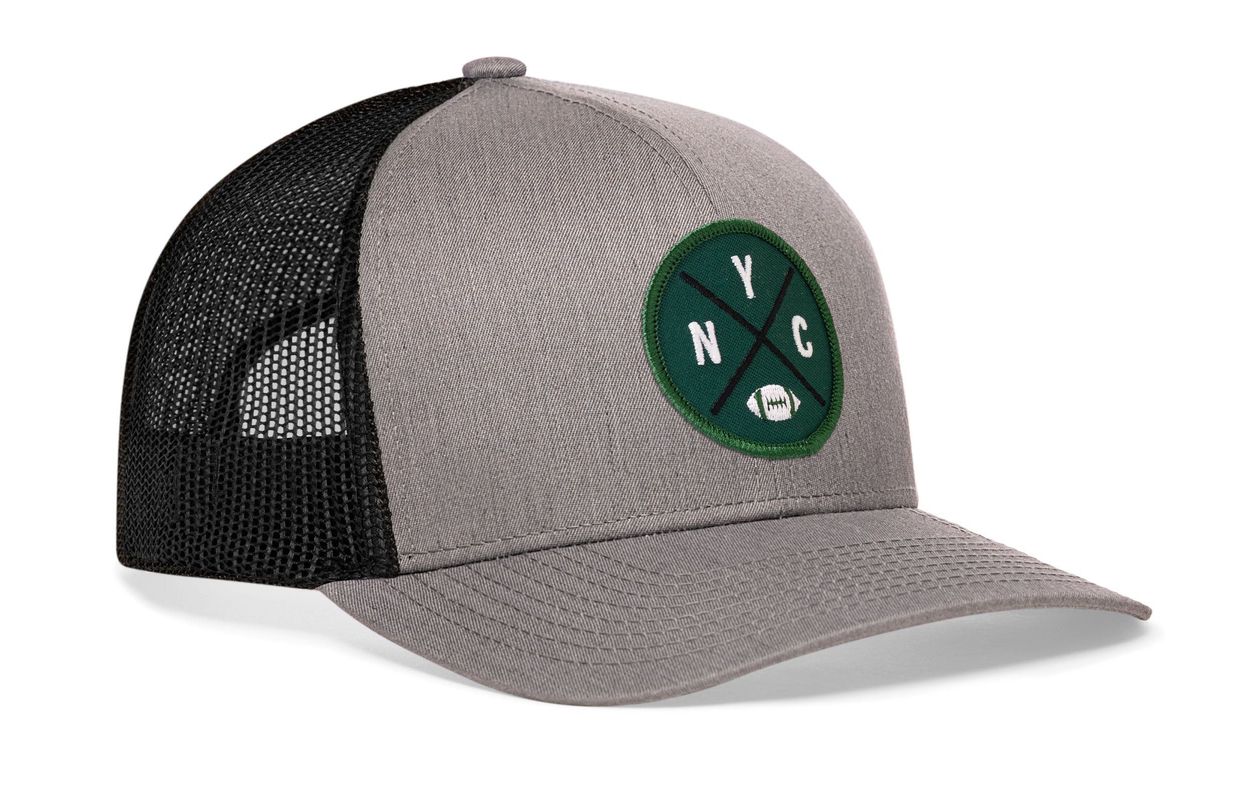 New York Football Trucker Hat  |  Green NYC X Snapback