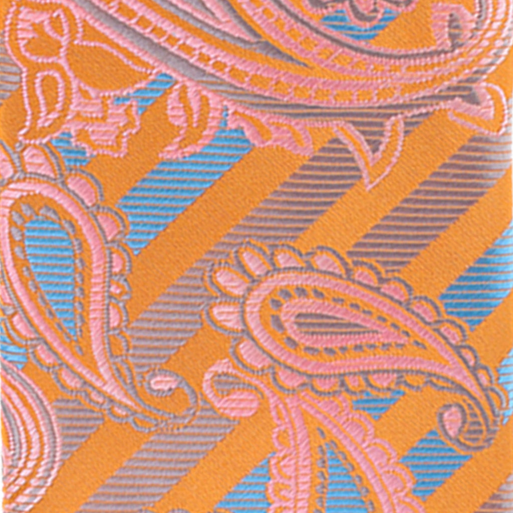 Vittorio Farina Men's Paisley Design Necktie & Pocket Square
