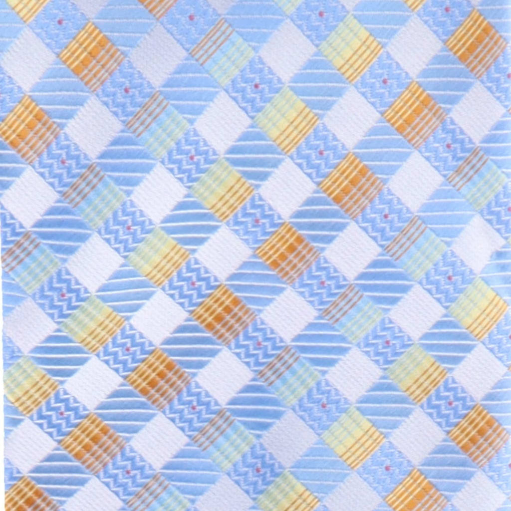 Vittorio Farina Men's Geometric Design Necktie & Pocket Square