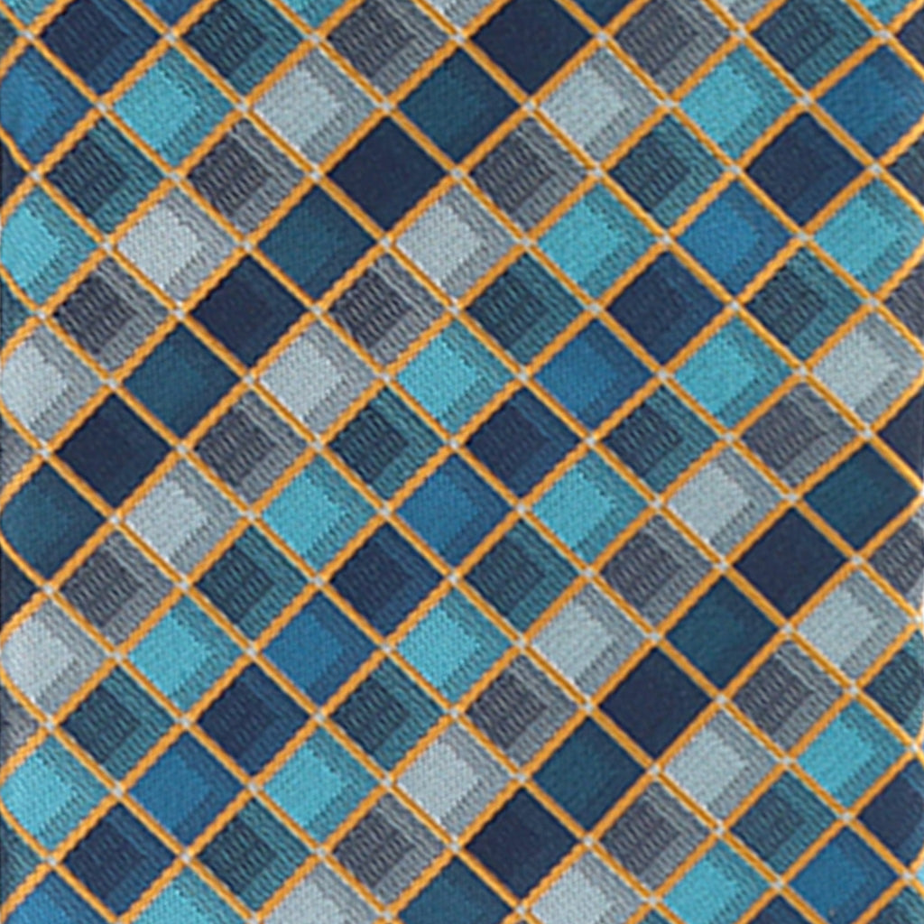 Vittorio Farina Men's Geometric Design Necktie & Pocket Square