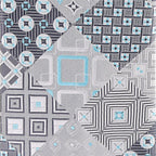 Vittorio Farina Men's Geometric Design Necktie & Pocket Square