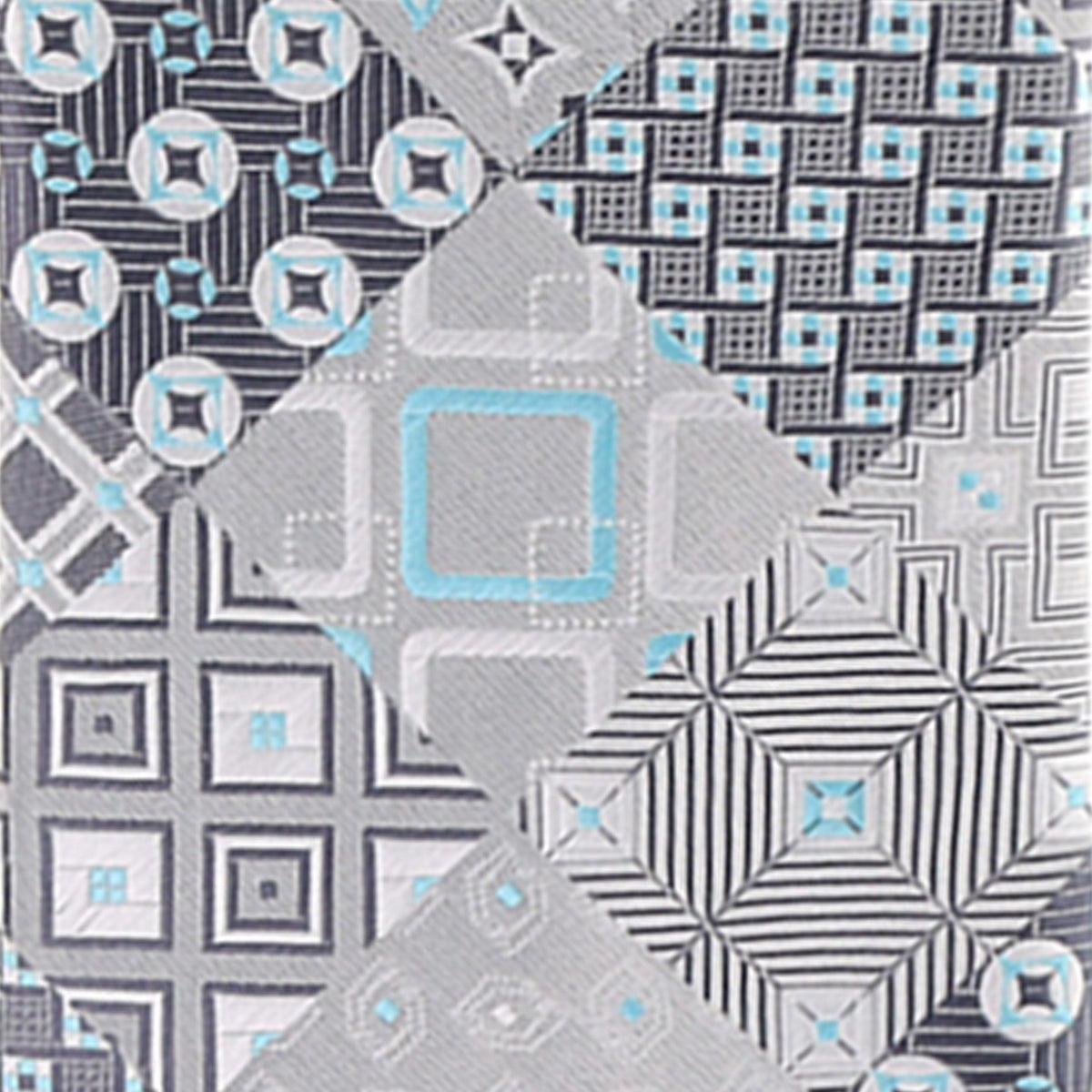 Vittorio Farina Men's Geometric Design Necktie & Pocket Square