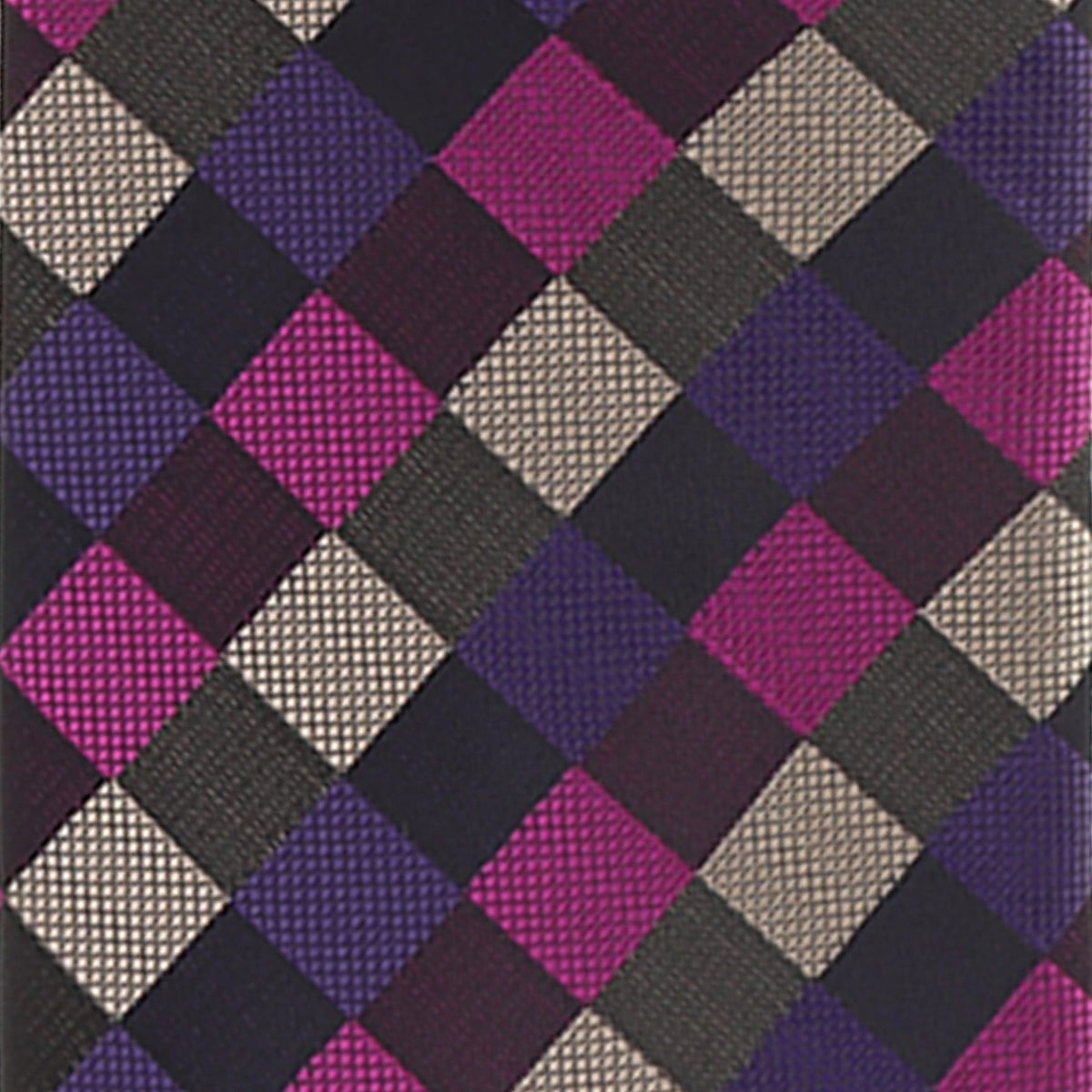Vittorio Farina Men's Geometric Design Necktie & Pocket Square