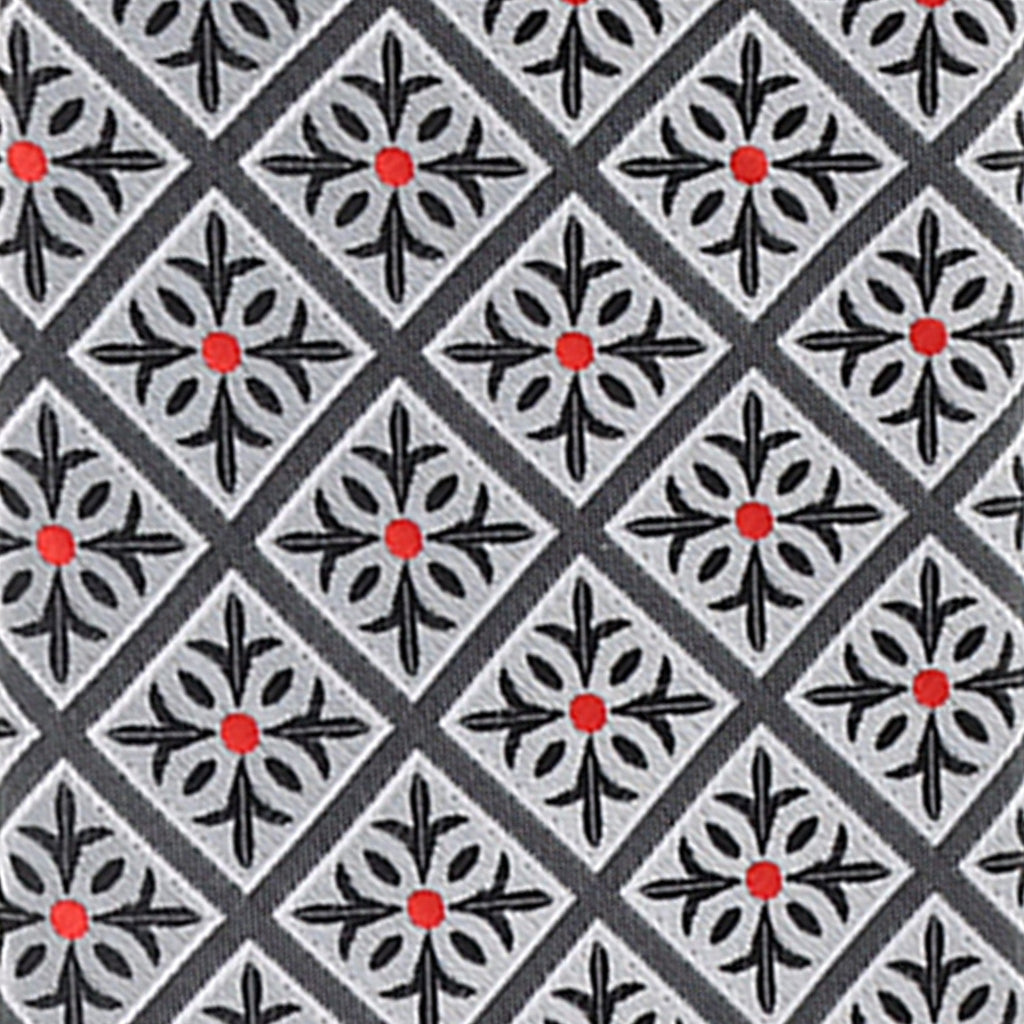 Vittorio Farina Men's Geometric Design Necktie & Pocket Square
