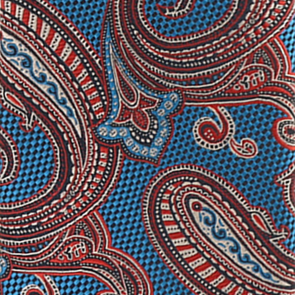 Vittorio Farina Men's Paisley Design Necktie & Pocket Square