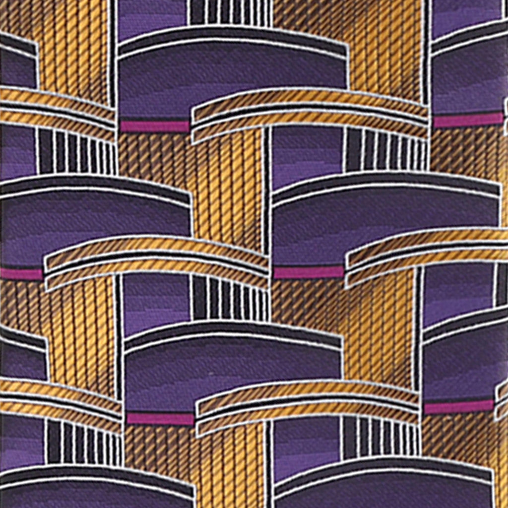 Vittorio Farina Men's Geometric Design Necktie & Pocket Square