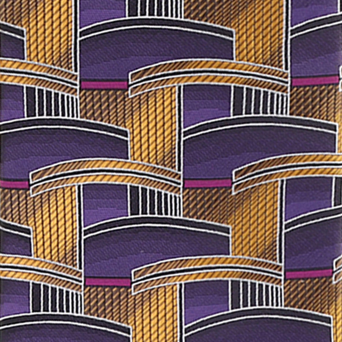 Vittorio Farina Men's Geometric Design Necktie & Pocket Square