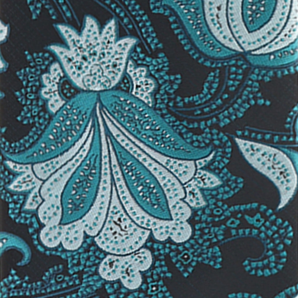 Vittorio Farina Men's Floral Design Necktie & Pocket Square