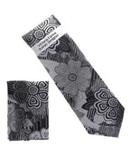 Vittorio Farina Men's Floral Design Necktie & Pocket Square