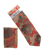 Vittorio Farina Men's Floral Design Necktie & Pocket Square