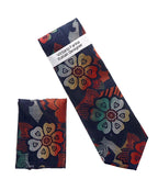 Vittorio Farina Men's Floral Design Necktie & Pocket Square
