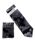Vittorio Farina Men's Floral Design Necktie & Pocket Square