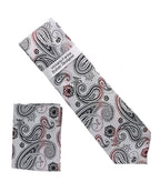 Vittorio Farina Men's Paisley Design Necktie & Pocket Square