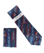 Vittorio Farina Men's Paisley Design Necktie & Pocket Square