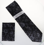 Vittorio Farina Men's Floral Design Necktie & Pocket Square