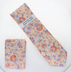 Vittorio Farina Men's Floral Design Necktie & Pocket Square