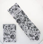 Vittorio Farina Men's Floral Design Necktie & Pocket Square