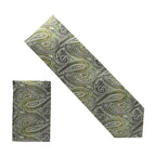 Vittorio Farina Men's Paisley Design Necktie & Pocket Square