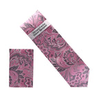 Vittorio Farina Men's Paisley Design Necktie & Pocket Square