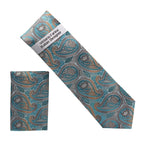 Vittorio Farina Men's Paisley Design Necktie & Pocket Square